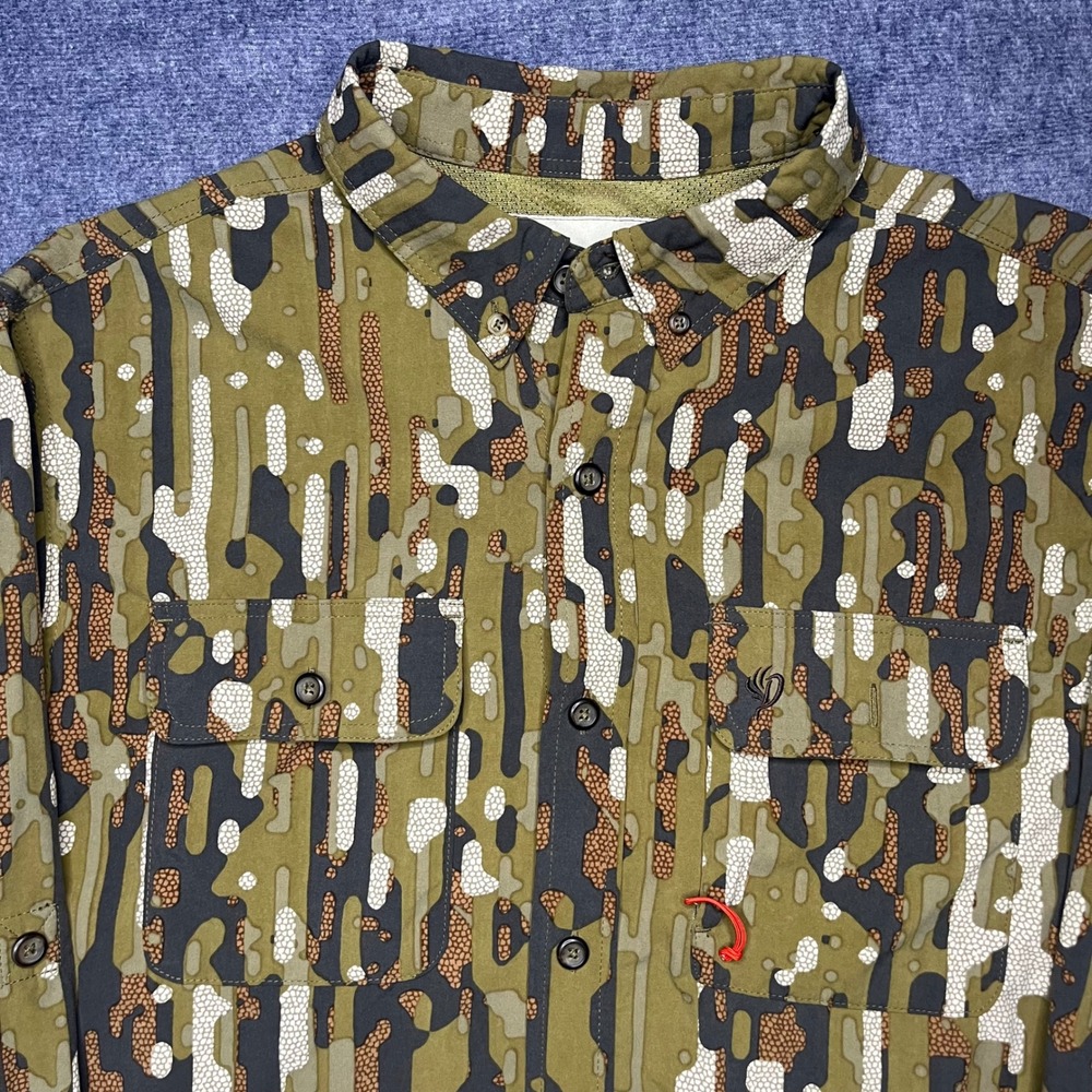 Duck Camp Woodland Camo Print Premium Wingshooting Hunting Medium Mesh Vented